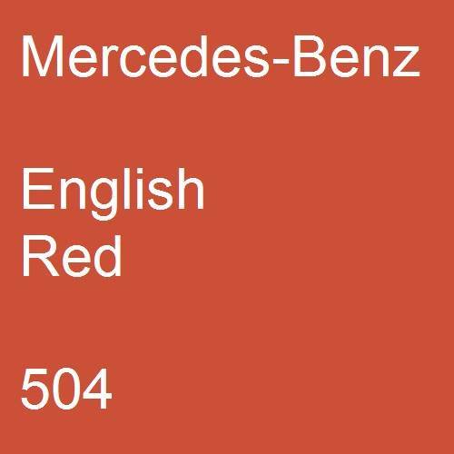 Mercedes-Benz, English Red, 504.